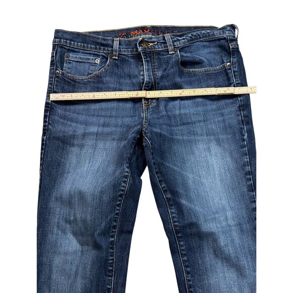 Max ELX Mens Straight Fit Urban Pipeline Jeans 34x32 Blue Denim - Picture 6 of 8